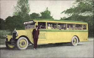 Niagara Falls Bus Service Advertising Great Coloring c1920s Postcard