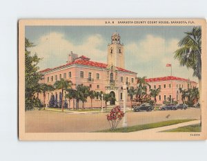 Postcard Sarasota County Court House, Sarasota, Florida