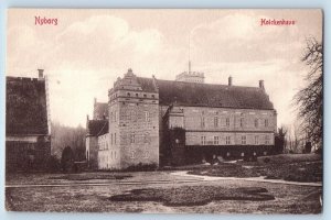Nyborg Funen Denmark Postcard Holckenhavn Building Road View c1910 Antique
