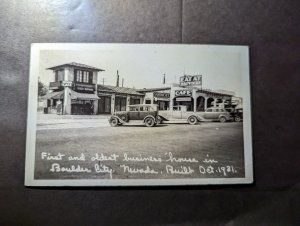 Mint 1931 USA PPC Postcard First and Oldest Business House in Boulder City NE