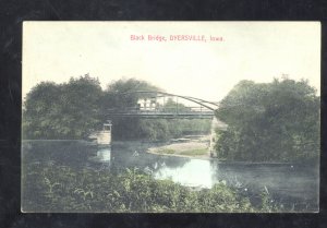 DYERSVILLE IOWA BLACK RIVER BRIDGE VINTAGE POSTCARD MOSCOW IDAHO DUpRIEST