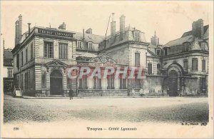 Postcard Old Troyes Credit Lyonnais