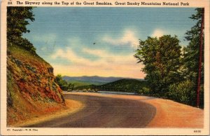 Smoky Mountains National Park Skyway Along The Top Of The Smokies 1941