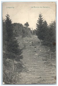 c1910 The Ascent of Calvary Longvilly Belgium Posted Antique Postcard