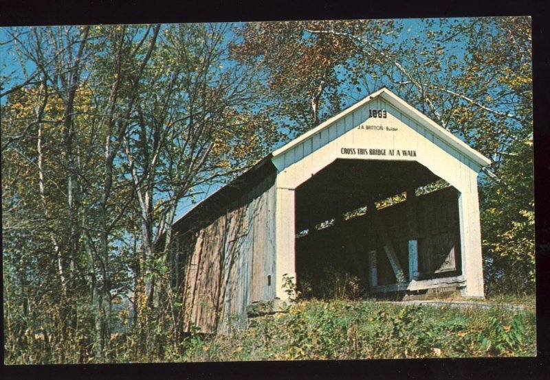 Rockville,Indiana/IN Postcard,Sim Smith Bridge, Parke County
