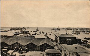 PC CPA CEYLON - SRI LANKA, COLOMBO HARBOUR AND JETTY, VINTAGE POSTCARD (b10564)