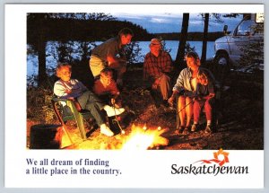 Family Campfire, 1996 Tourism Saskatchewan Postcard