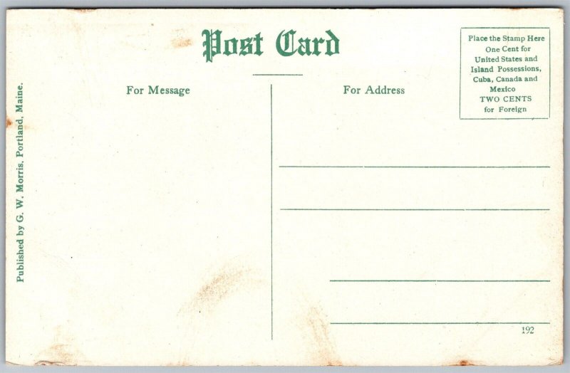 Vtg Old Orchard Beach Maine ME Tide Going Out Beach View 1910s Postcard