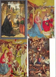 Scenes of The Nativity, by famous painters Lot of four (4) modern religious PC