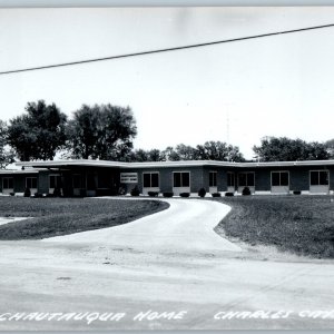 c1960s Charles City IA RPPC Chautauque Guest Nursing Home Real Photo Senior A194