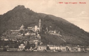 Vintage Postcard 1910's  Italian City Lago Di Lugano Morcote Switzerland