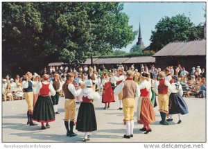 Sweden Stockholm Traditional Folk Dancers In Costume