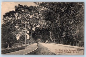 Port of Spain Trinidad Postcard The Pitch Walk Queens Park Savannah c1910