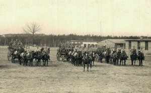 Military Group Of Soldiers Belgian Army World War 1 Cavalry Vintage RPPC 07.71