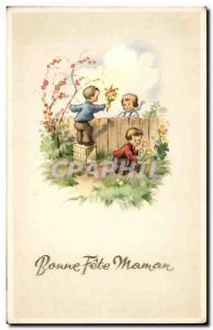 Fantasy - Child - Illustration - Bonne Fete Maman - Old Postcard