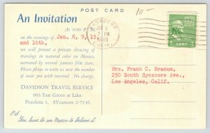 Pasadena CA~Davidson Travel Service~Mexico Workers~Travel Logs~Tourist Assn~1948 