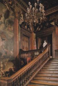 The Grand Stairs Staircase Powis Castle Welsh Postcard