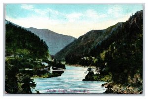 Caribou Suspension Bridge Spuzzum British Columbia BC Canada UNP DB Postcard N22