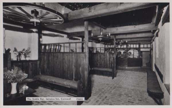 The Stable Bar Pub Jamaica Inn Cornwall Vintage Real Photo Postcard