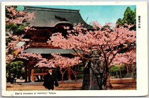 Cherry Blossoms At Kencho-Ji Temple Kamakura Japan Postcard