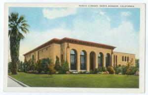 Public Library in Santa Barbara California CA. White Border