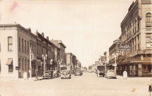 J82/ Hastings Nebraska RPPC Postcard c40-50s Main Street Stores 397