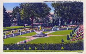 [ Linen ] US So. Dakota Sioux Falls - Sunken Garden