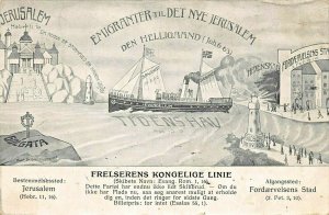 EMIGRANTER TIL DET NYE JERUSALEM-FRELSERENS KONGELIGE LINIE-HEDENSKAB~POSTCARD