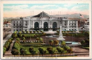 postcard - San Francisco Civic Auditorium