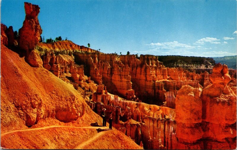 Switchbacks Navajo Trail Bryce Canyon National Park Utah UT Postcard VTG UNP  