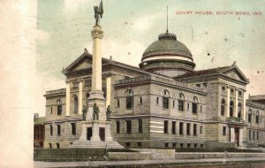 Court House Historical Building South Bend Indiana IN Vintage Postcard 1909