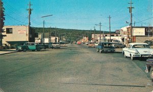 Postcard Canada Wawa Ontario 1950s Main Street Colorpicture Sault News 23-4165