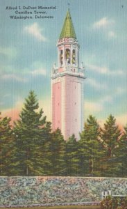 Postcard Alfred I DuPont Memorial Carrillon Tower Wilmington Delaware DE