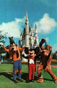 Orlando FL Walt Disney World Goofy Mickey Mouse Pluto Fantasyland Postcard