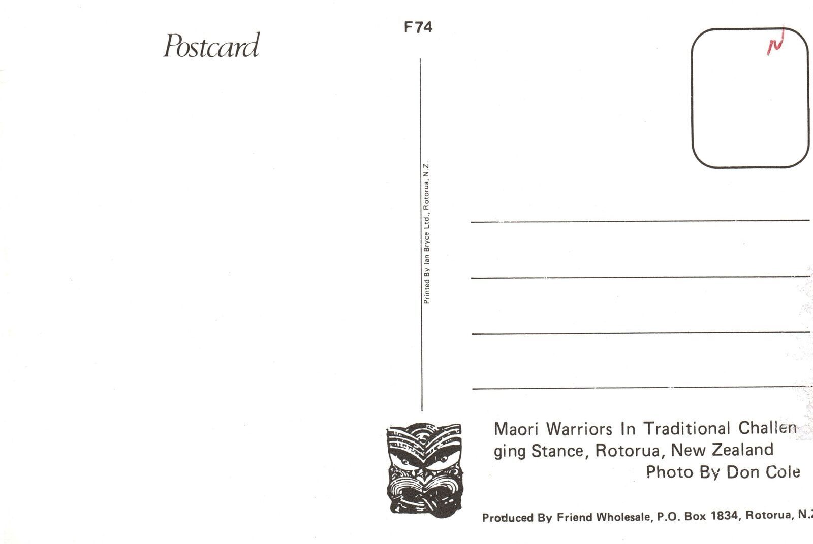 Vintage Continental Size Postcard Maori Warriors in Traditional ...