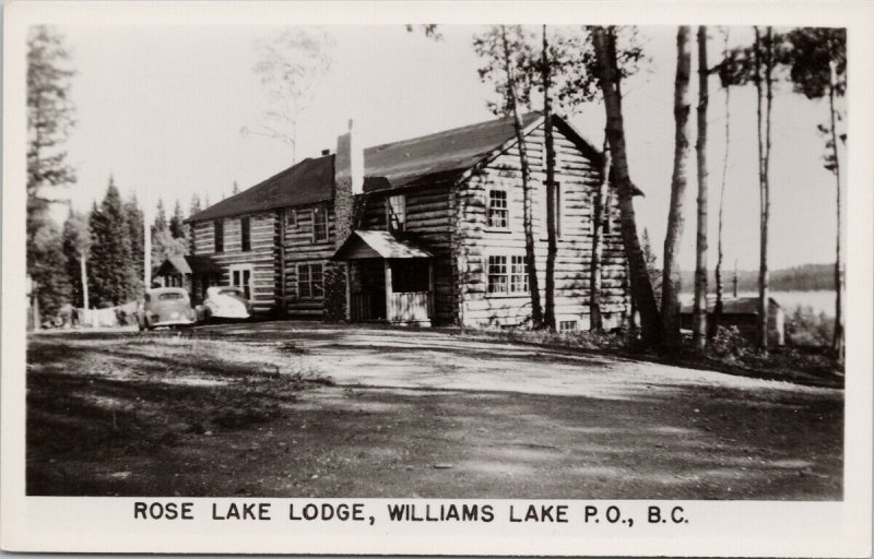 Rose Lake Lodge Williams Lake BC Cariboo Unused Gowen Sutton RPPC Postcard G83