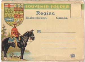 Souvenir Of Regina Saskatchewan Canada, Vintage PECO Folder Postcard, 16 Views