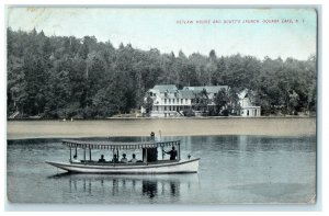 c1910s Retlaw House and Scutt's Launch Oquaga Lake New York NY Posted Postcard