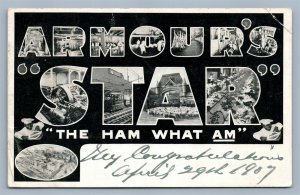 CHICAGO IL ARMOUR'S STAR RESTAURANT ANTIQUE POSTCARD