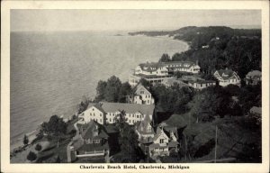 Charlevoix Michigan MI Beach Hotel Vintage Postcard