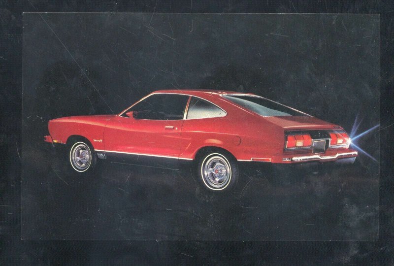 1974 FORD MUSTANG II MACH 1 VINTAGE CAR DEALER ADVERTISING POSTCARD