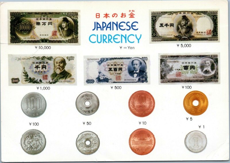 postcard Japan - Japanese Currency   