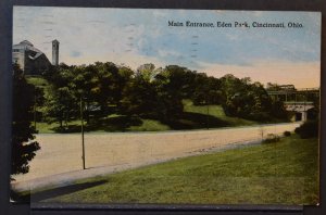 Cincinnati, OH - Main Entrance, Eden Park - 1915