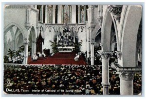 Dallas Texas TX Postcard Interior Of Cathedral Of The Sacred Heart c1910's Tuck