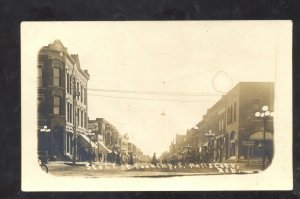 RPPC FALLS CITY NEBRASKA DOWNTOWN STREET SCENE GREENSBURG REAL PHOTO POSTCARD