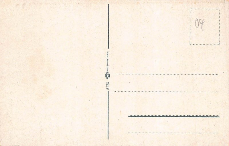 L199 Germany Leipzig Augustus square University vintage postcard