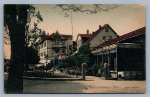 GERMAN BAD LAUTERBERG i. HARZ HOTEL LANGREHR ANTIQUE POSTCARD