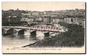 Old Postcard Rousse Lyon Crosses Bridges of Change and Feuillee