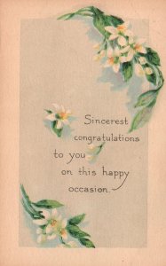 Vintage Postcard Sincerest Congratulations To You On This Happy Occasion