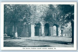 1940 Fairfax Virginia VA Vintage Postcard Old Section Court House Rexall Store